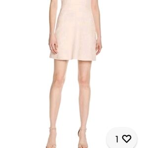 Wayf  Faux Suede Dress Light Pink Midi Dress